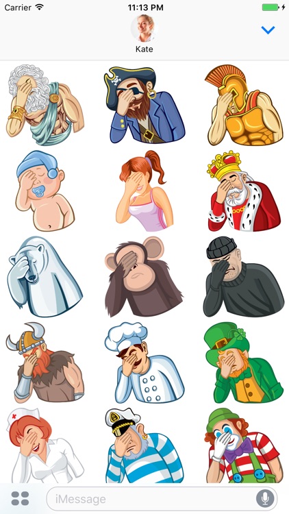 Facepalm Stickers for iMessage