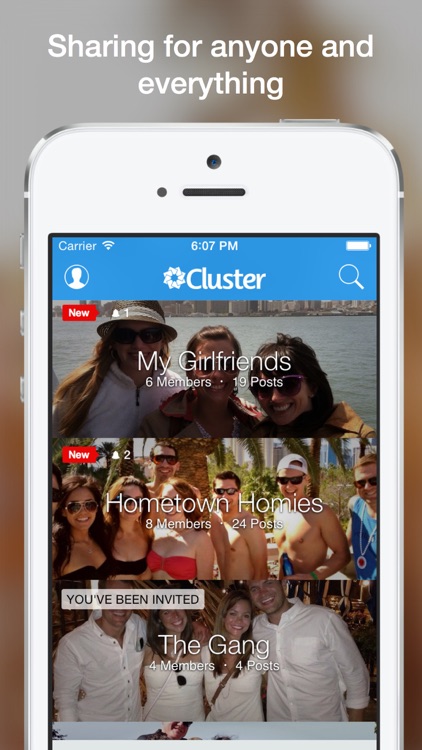 Cluster - Privately share with friends and family