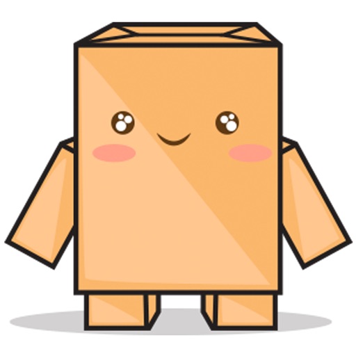 Torro the cardboard box robot for iMessage Sticker