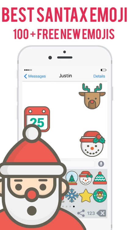 Santa Claus Emoji - Christmas Emoji Stickers New