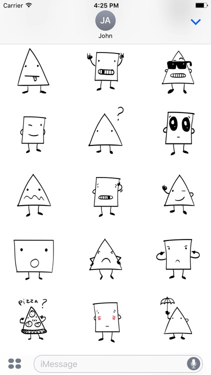 Triangle & Squares stickers for iMessage