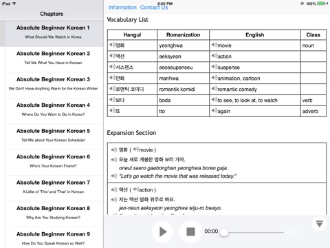 Learn Beginner Korean with Pics & Video for iPad screenshot 3