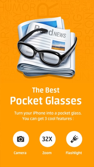 Pocket Glasses Pro - Magnifier with LED Flashlight(圖1)-速報App