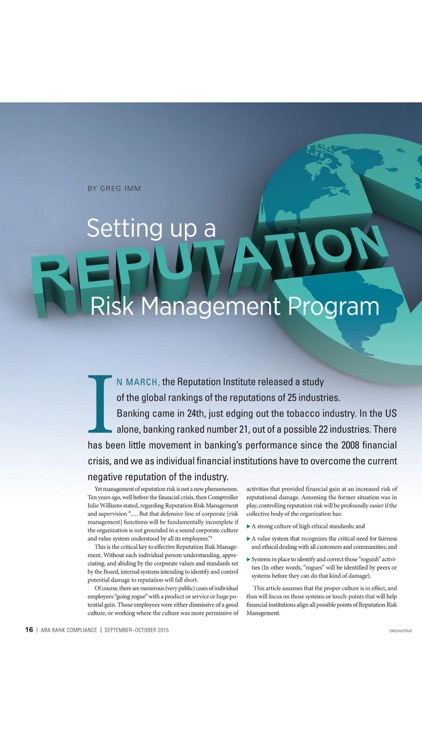 ABA Bank Compliance magazine