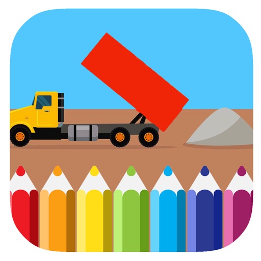 Coloring Dump Trucks Games For Kids And Preschool Icon