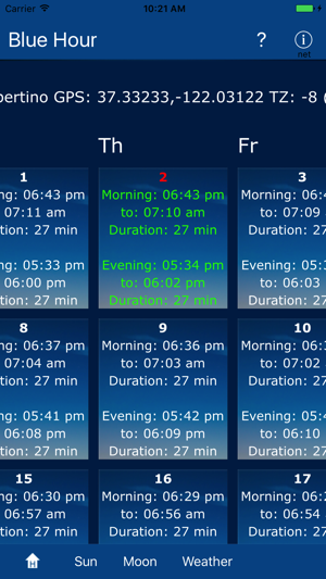 Blue Hour, Sun, Moon, Weather(圖2)-速報App