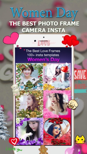 Women Day Photo Frame -Wonder Photo,Camera sticker(圖2)-速報App