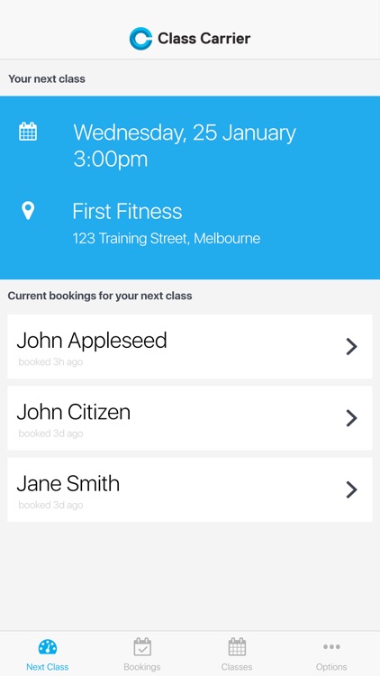 Class Carrier for Trainers - Manage classes