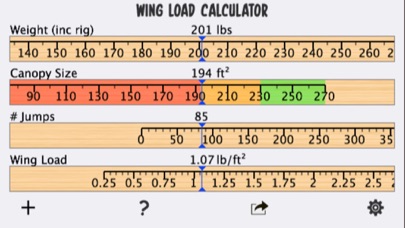 Skydive Wingload Calculatorのおすすめ画像5