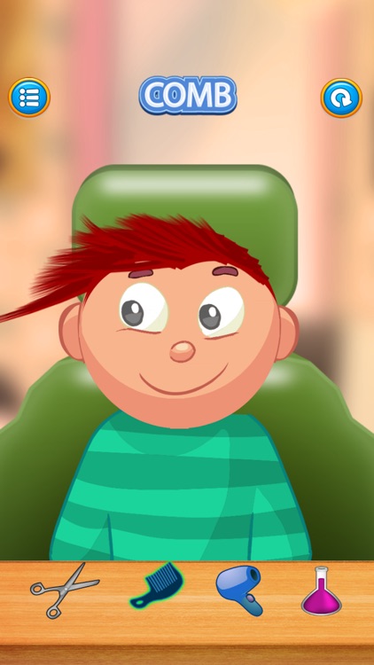 Child game / red hair cut