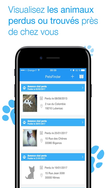 PetsFinder - L'application pour animaux perdus