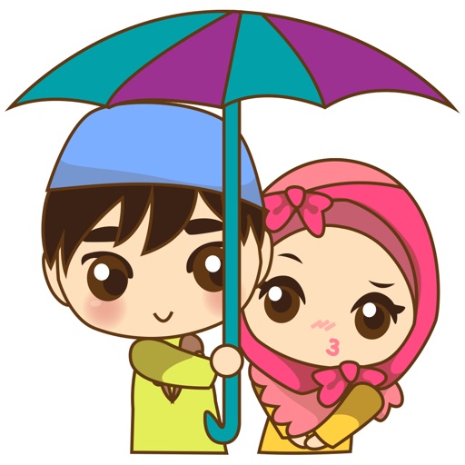 Sweet moslem couple 1 for iMessage Sticker