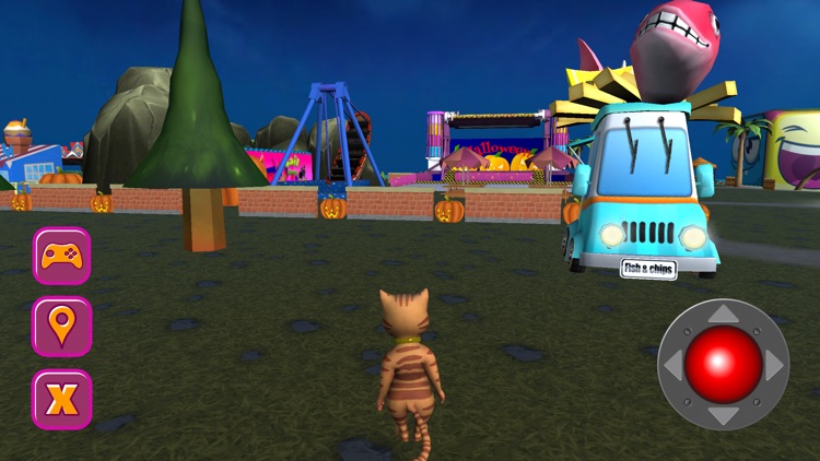 Halloween Cat Theme Park 3D screenshot-3