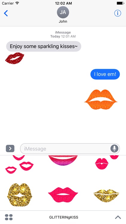 Animated GLITTERINg KISSEs - Valentine's Day