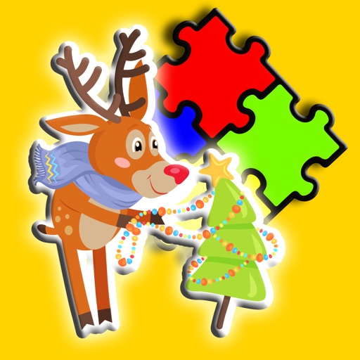 Crazy Deer Jigsaw Puzzle for Kids Icon