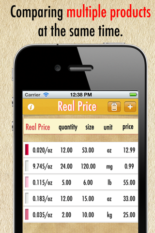 Real Price Lite ~ compare unit prices screenshot 2