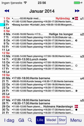 Dansk kalender screenshot 2