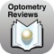 The app offers 10 or more free multiple-choice questions with explanations for 3 different Optometry Board Review Topics