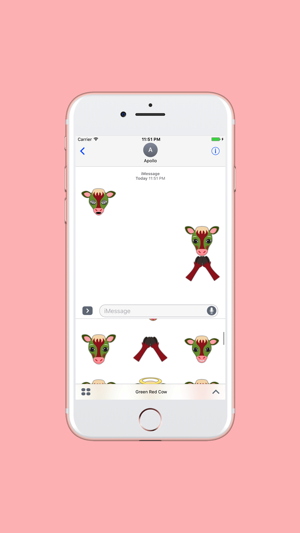 Christmas Cow Emoji Stickers(圖3)-速報App