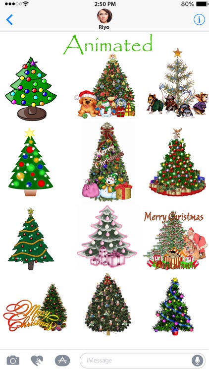Christmas Tree Animated Stickers!
