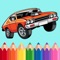 Vehicles and car coloring book for kids