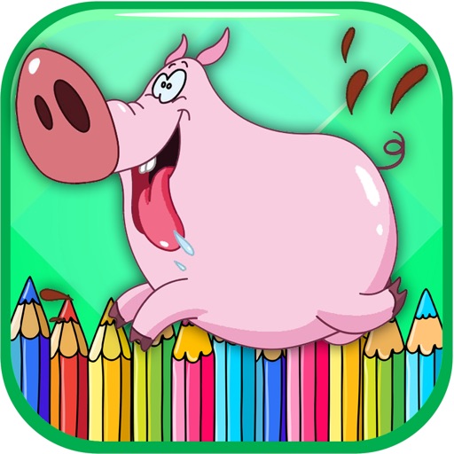 Drawing Pep Pig Games And Coloring Book Kids Icon