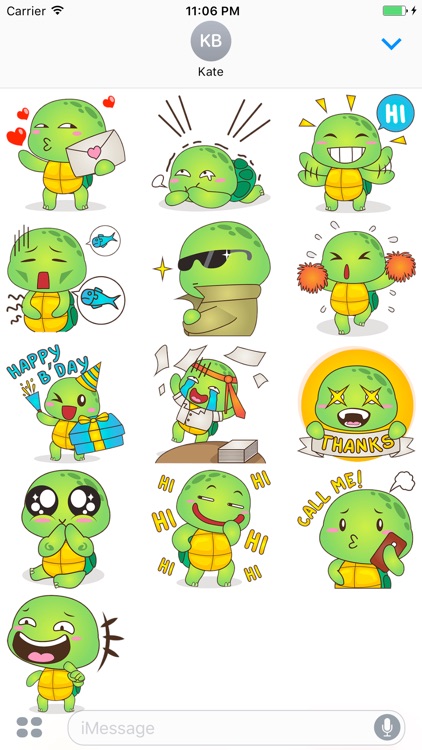 Rocky, The Funny Turtle Sticker