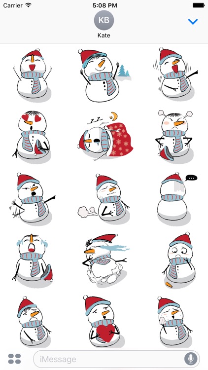Snowman Stickers - emoji for iMessage