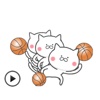 Animated Cat Plays Basketball Stickers