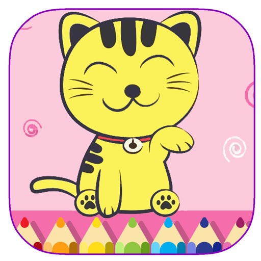 Hello Cat Coloring Page Kids Game Version icon