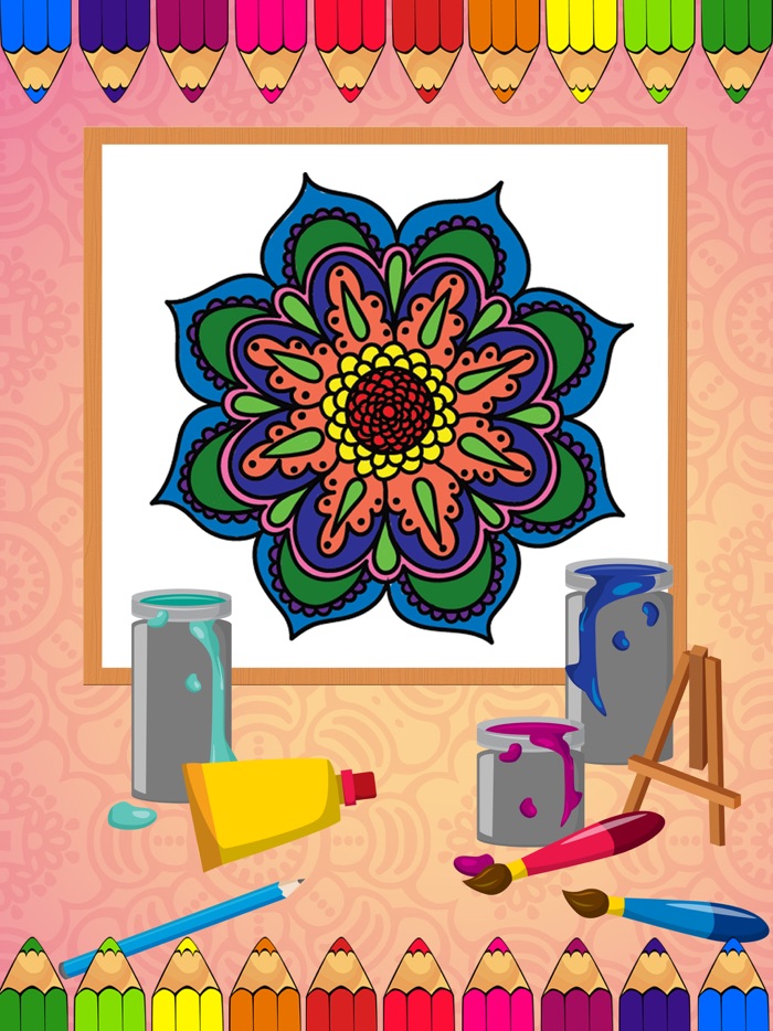 Mandala Coloring Pages- Game Adult Coloring book