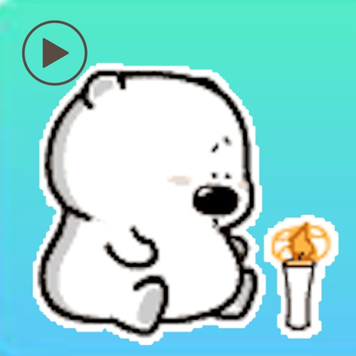 White Bear Animated Stickers