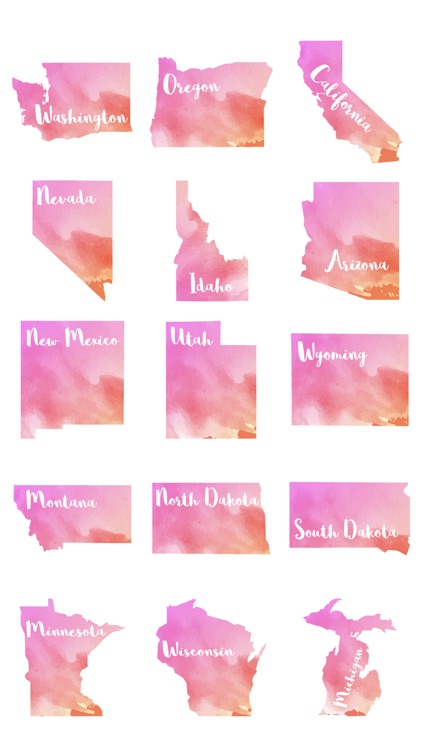 U.S. States Sticker Pack
