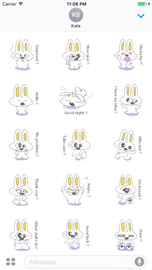 Ford The Cutest Bunny English Stickers(圖2)-速報App