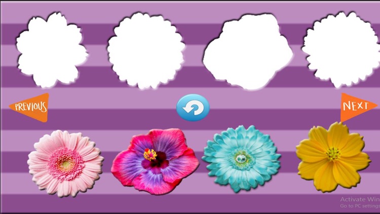 Fun Learning Flower Shapes Sorting game for kids