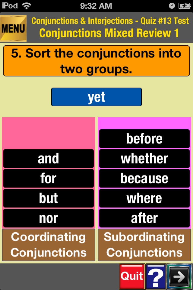 easyLearn Conjunctions & Interjections screenshot 3