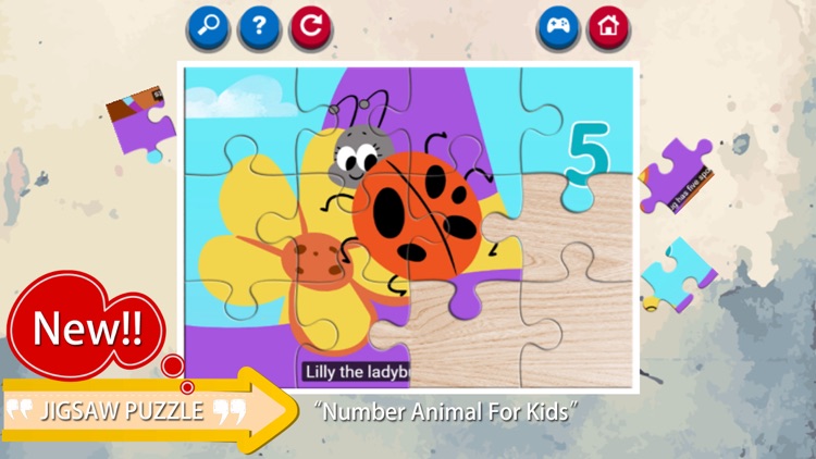 Learn Number Animals Jigsaw Puzzle Game screenshot-3