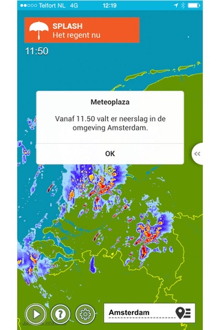 Buienalert met alarm bij buien screenshot 2