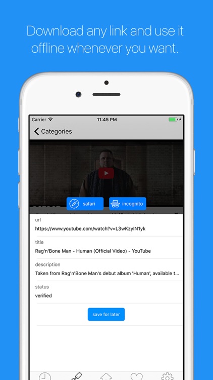 Links - files downloader and bookmark manager