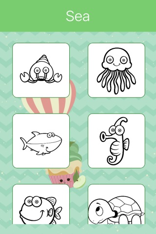 Fish & Sea Animals Coloring Book for Kids. screenshot 2