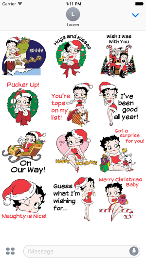 Merry & Bright Betty Boop Sticker Pack(圖2)-速報App