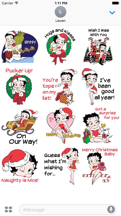 Merry & Bright Betty Boop Sticker Pack