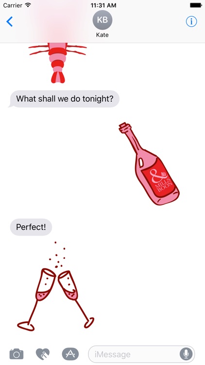 Mills & Boon Happy Ever After iMessage Stickers