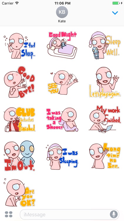 Ozzy The Chearful Alien Stickers