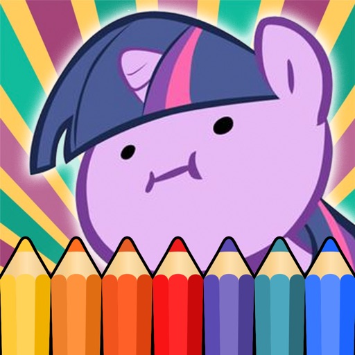 Cute Princess Pony Coloring Game for Little Girls Icon