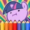 Cute Princess Pony Coloring Game for Little Girls