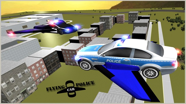 Flying Car Game - Future Police Chase 3D(圖3)-速報App