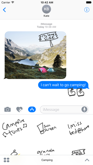 Camping sticker pack - camp stickers for