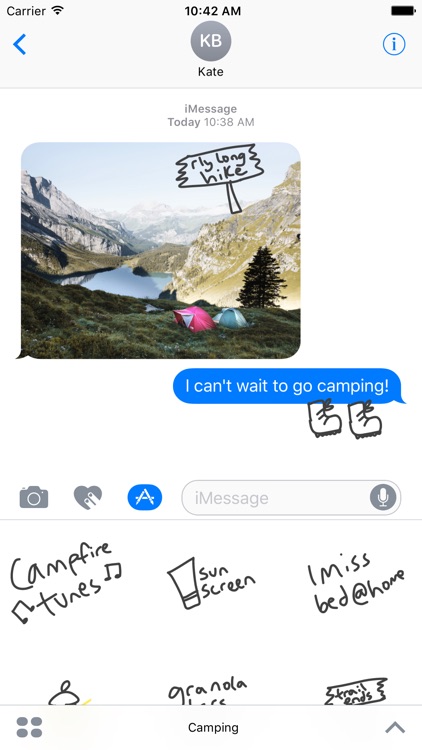 Camping sticker pack - camp stickers for iMessage