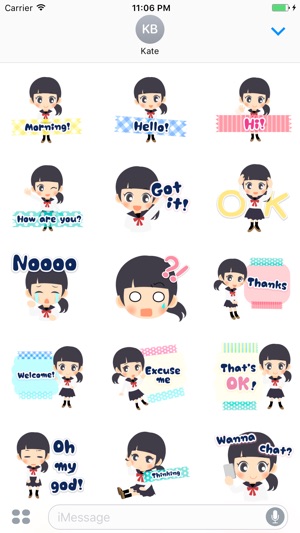 Iesha The Lovely Student Girl Stickers(圖1)-速報App